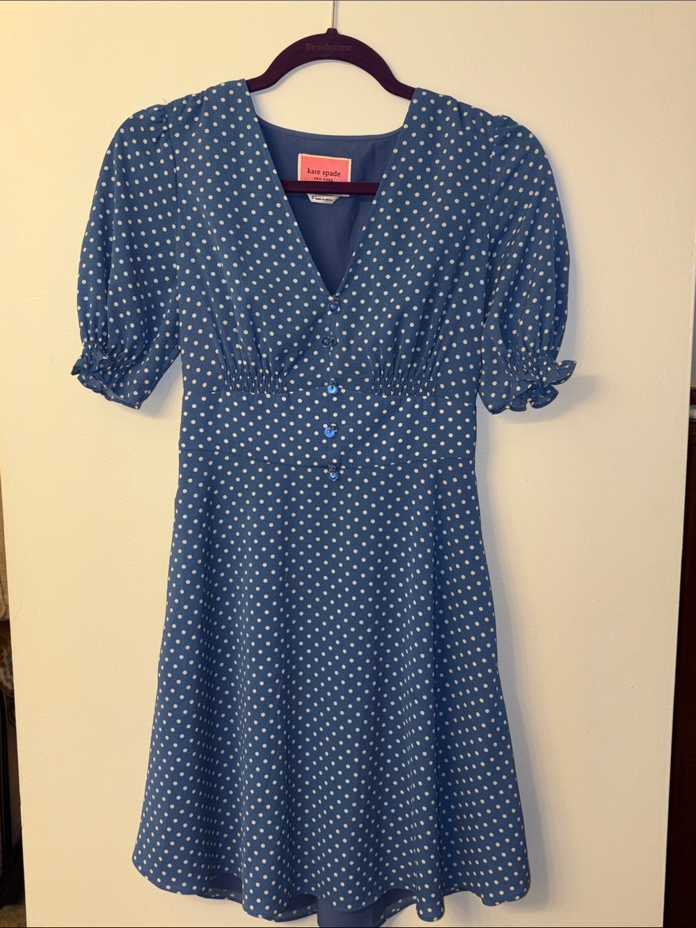 Kate Spade Polka Dot Short Sleeve Dress
